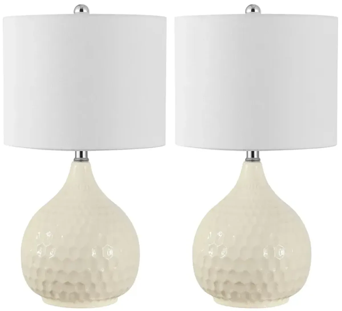 Rhett Table Lamp Set in Off-White by Safavieh