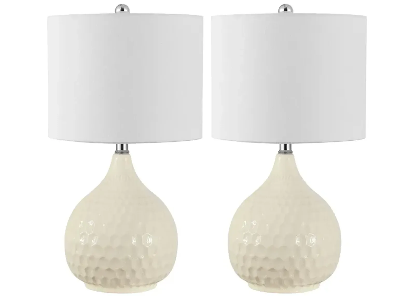 Rhett Table Lamp Set in Off-White by Safavieh