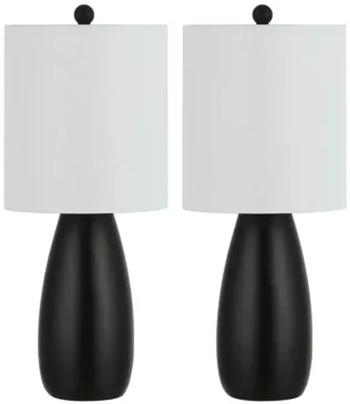 Jonie Table Lamp Set in Black by Safavieh