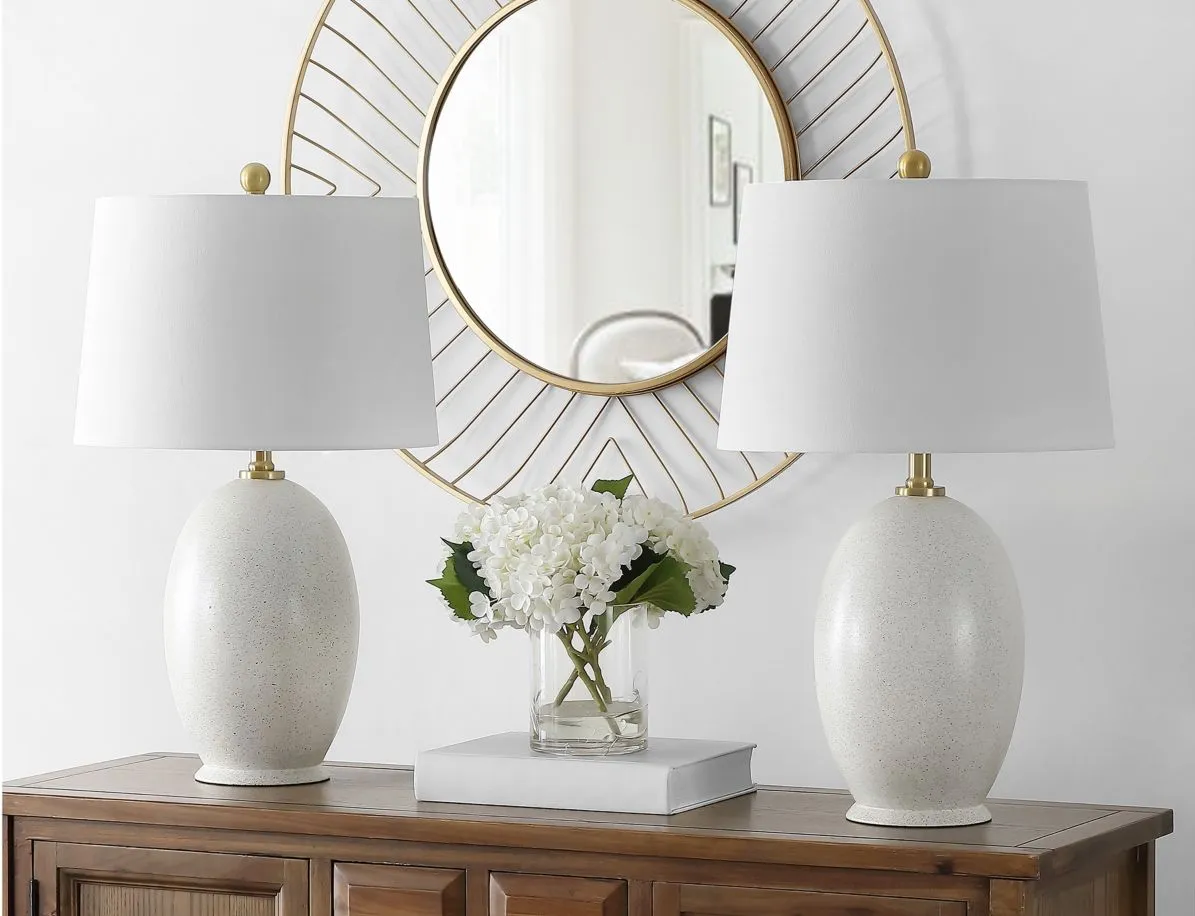 Jayden Table Lamp Set in Off-White by Safavieh