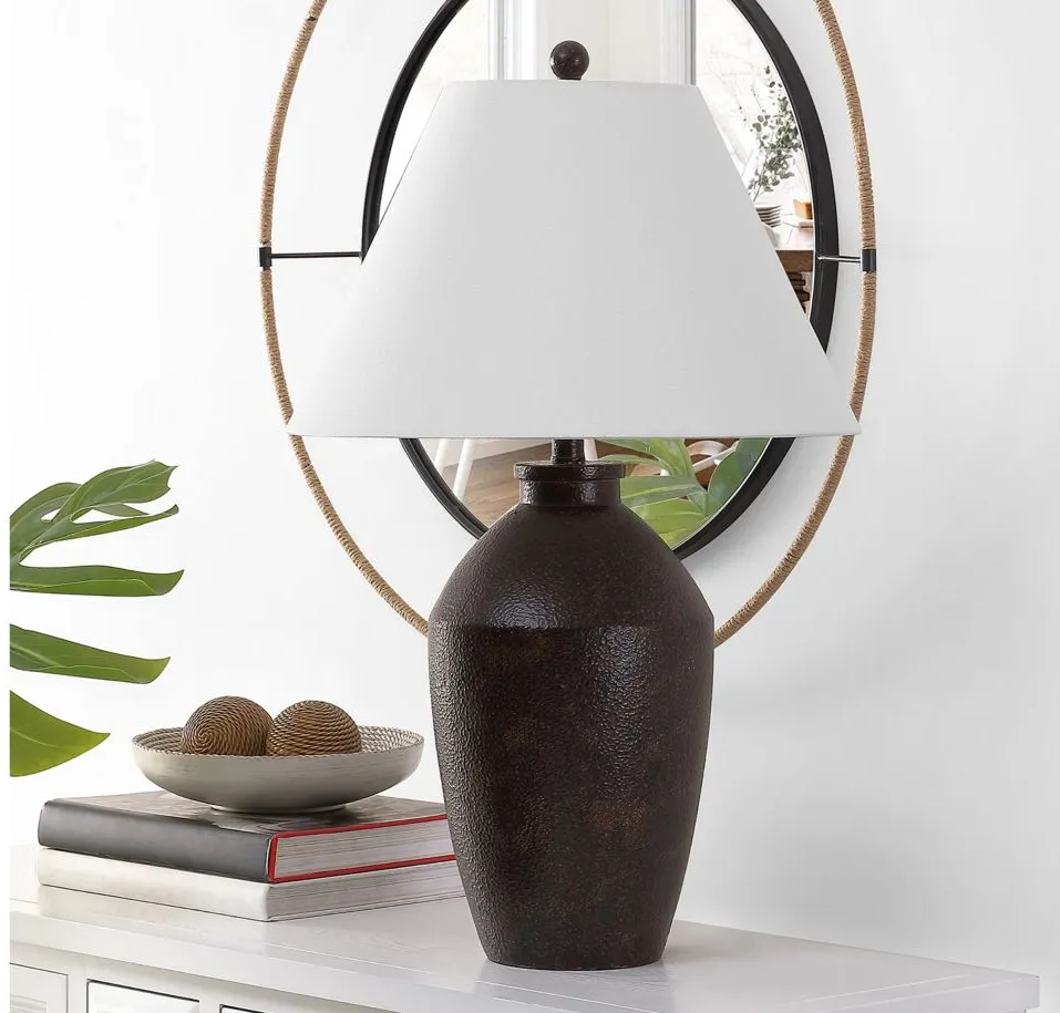 Jaxon Table Lamp in Brown by Safavieh