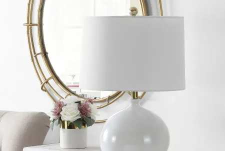 Syra Table Lamp in White by Safavieh