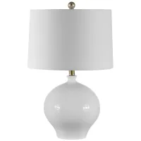 Syra Table Lamp in White by Safavieh
