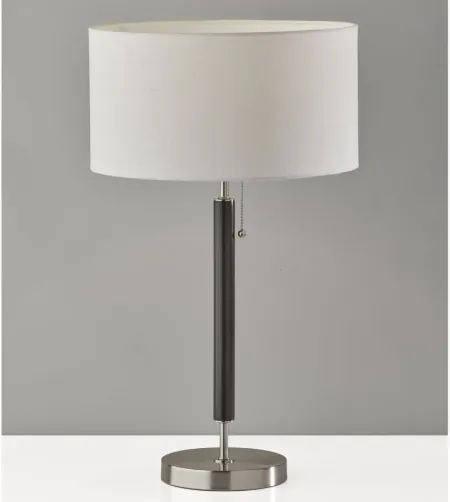 Hamilton Table Lamp in Black /Brushed Steel by Adesso Inc