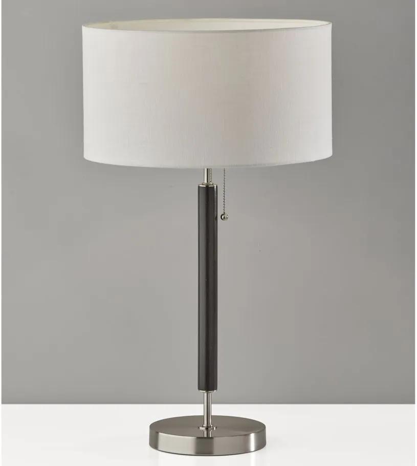 Hamilton Table Lamp in Black /Brushed Steel by Adesso Inc