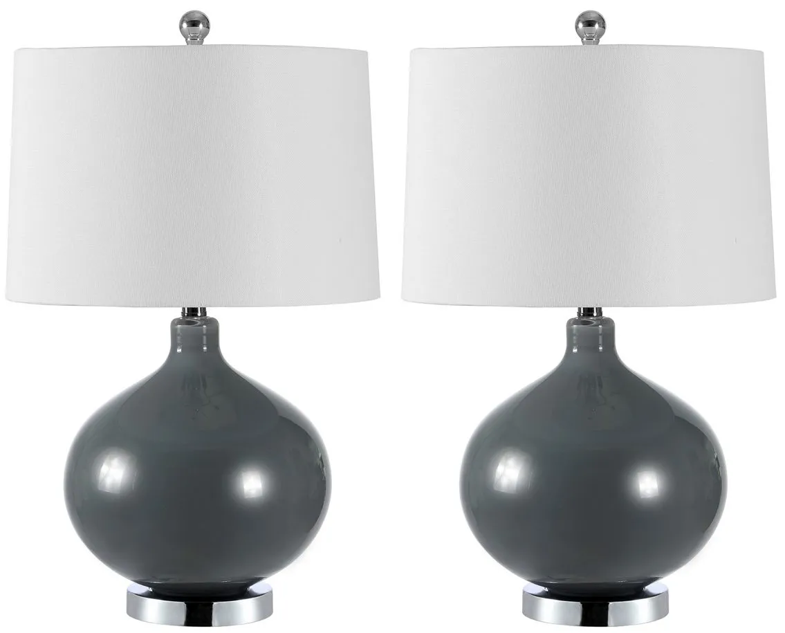 Vemeli Table Lamp Set in Gray by Safavieh