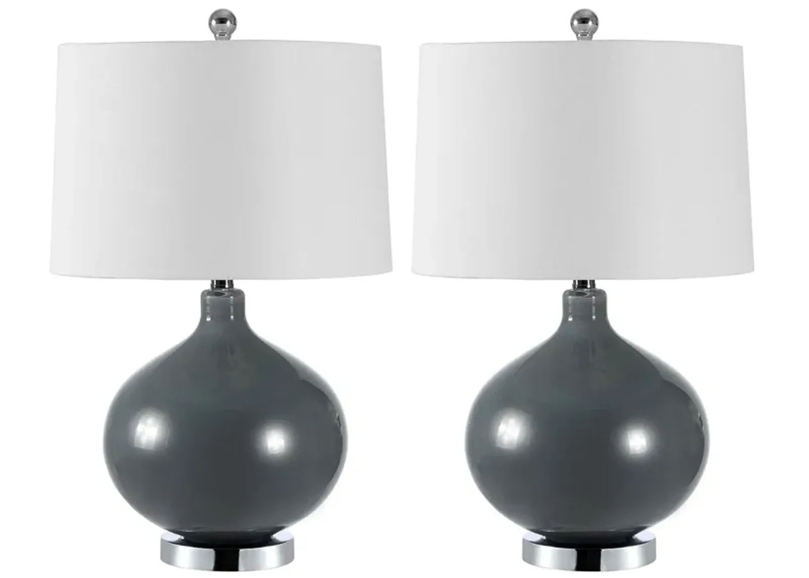 Vemeli Table Lamp Set in Gray by Safavieh