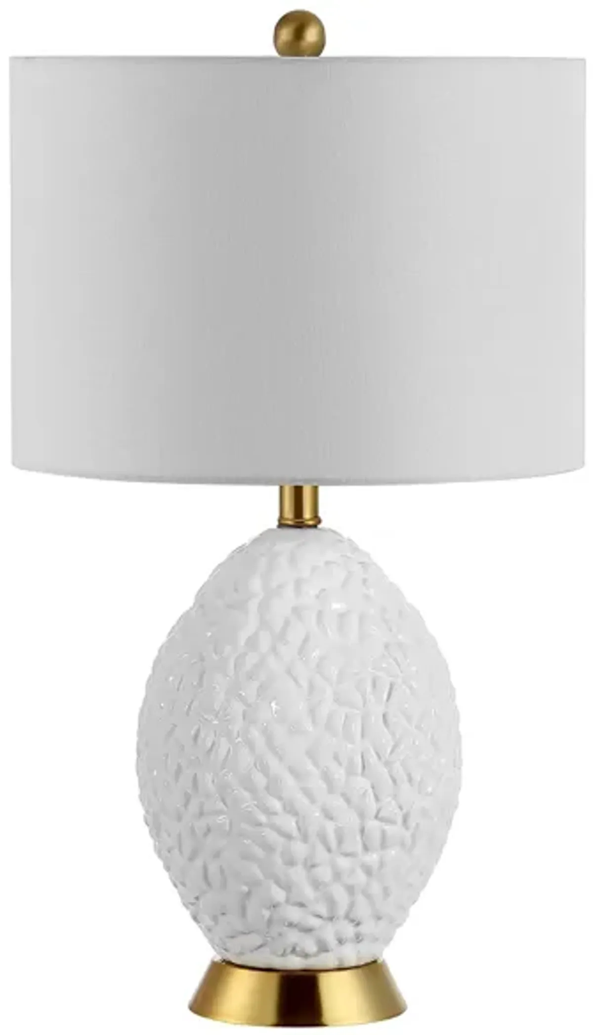 Hanron Table Lamp in White by Safavieh