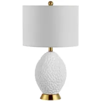 Hanron Table Lamp in White by Safavieh