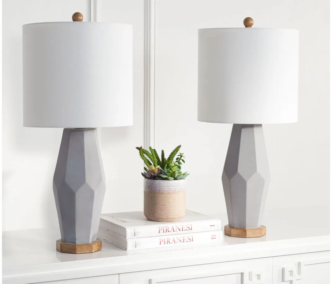 Sinrus Table Lamp Set in Gray by Safavieh