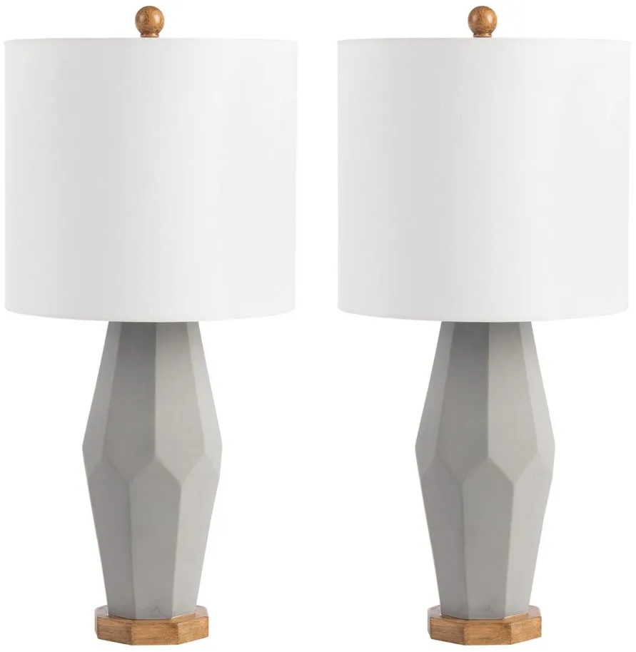 Sinrus Table Lamp Set in Gray by Safavieh