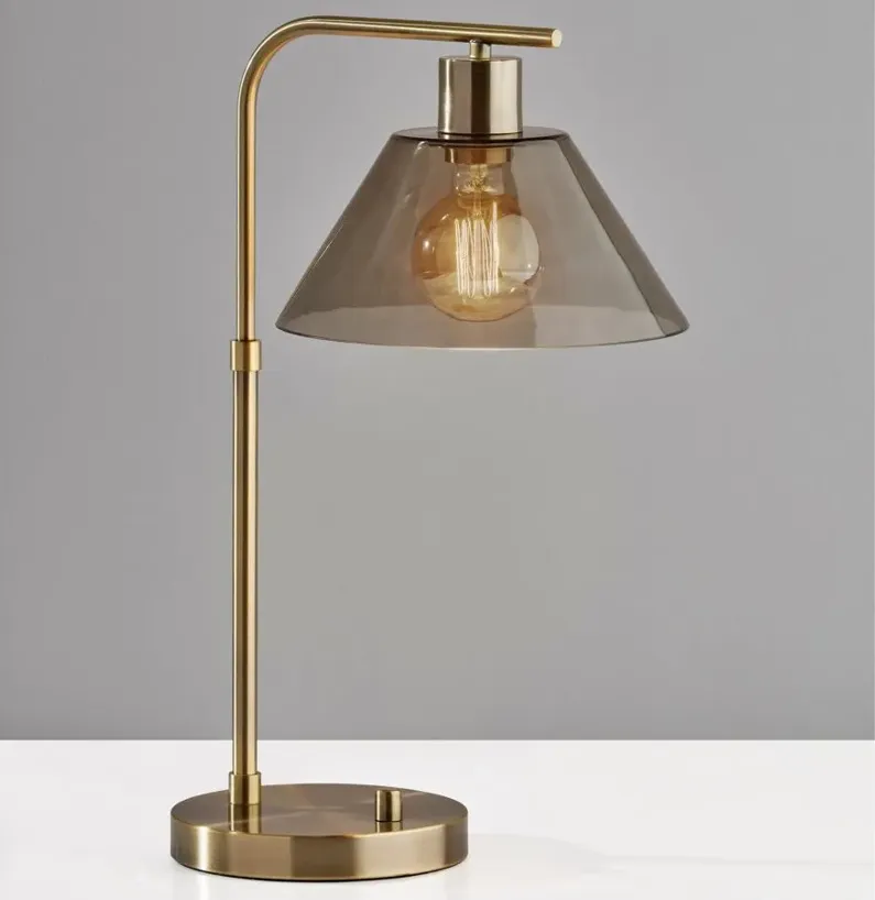 Zoe Desk Lamp in Antique Brass by Adesso Inc