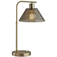 Zoe Desk Lamp in Antique Brass by Adesso Inc