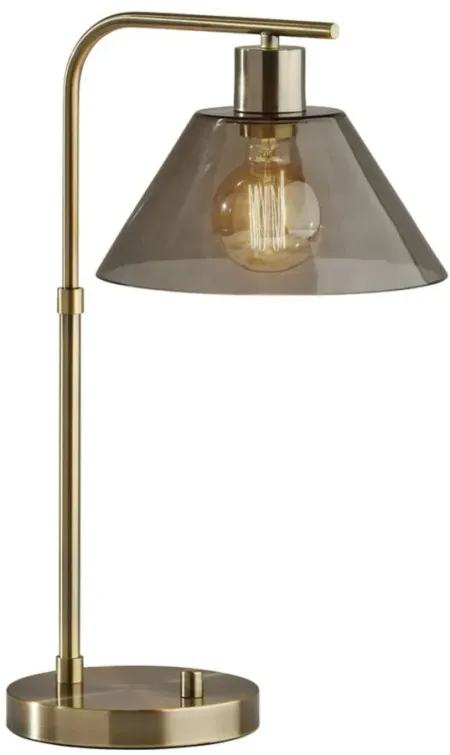 Zoe Desk Lamp in Antique Brass by Adesso Inc