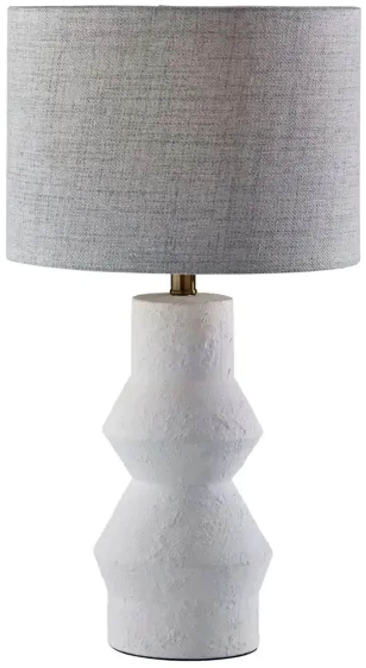 Noelle Table Lamp in White Textured Ceramic by Adesso Inc