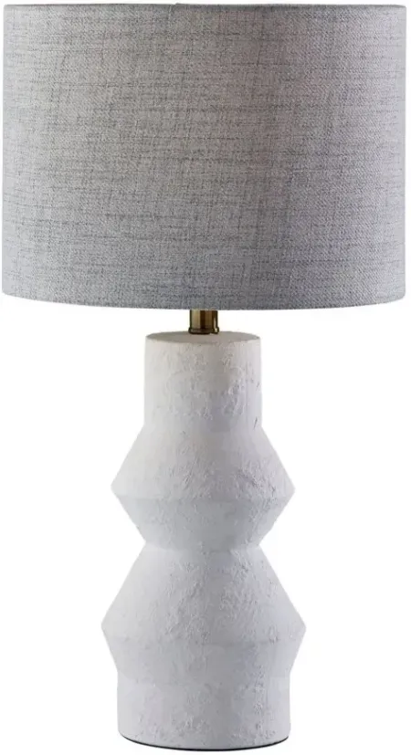 Noelle Table Lamp in White Textured Ceramic by Adesso Inc