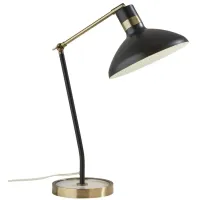 Bryson Desk Lamp in Black & Antique Brass by Adesso Inc