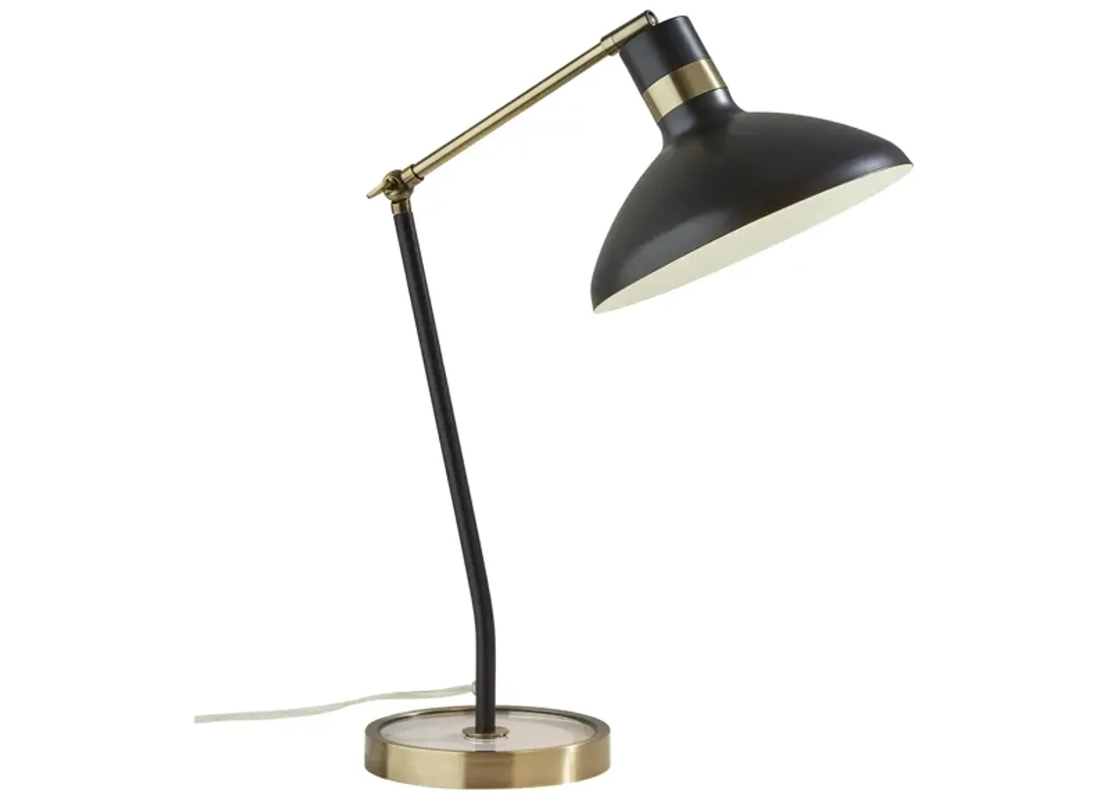 Bryson Desk Lamp in Black & Antique Brass by Adesso Inc