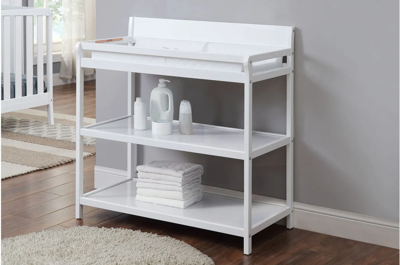 Shailee Changing Table in White by Heritage Baby