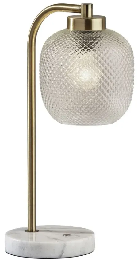 Natasha Brass Table Lamp in Antique Brass by Adesso Inc