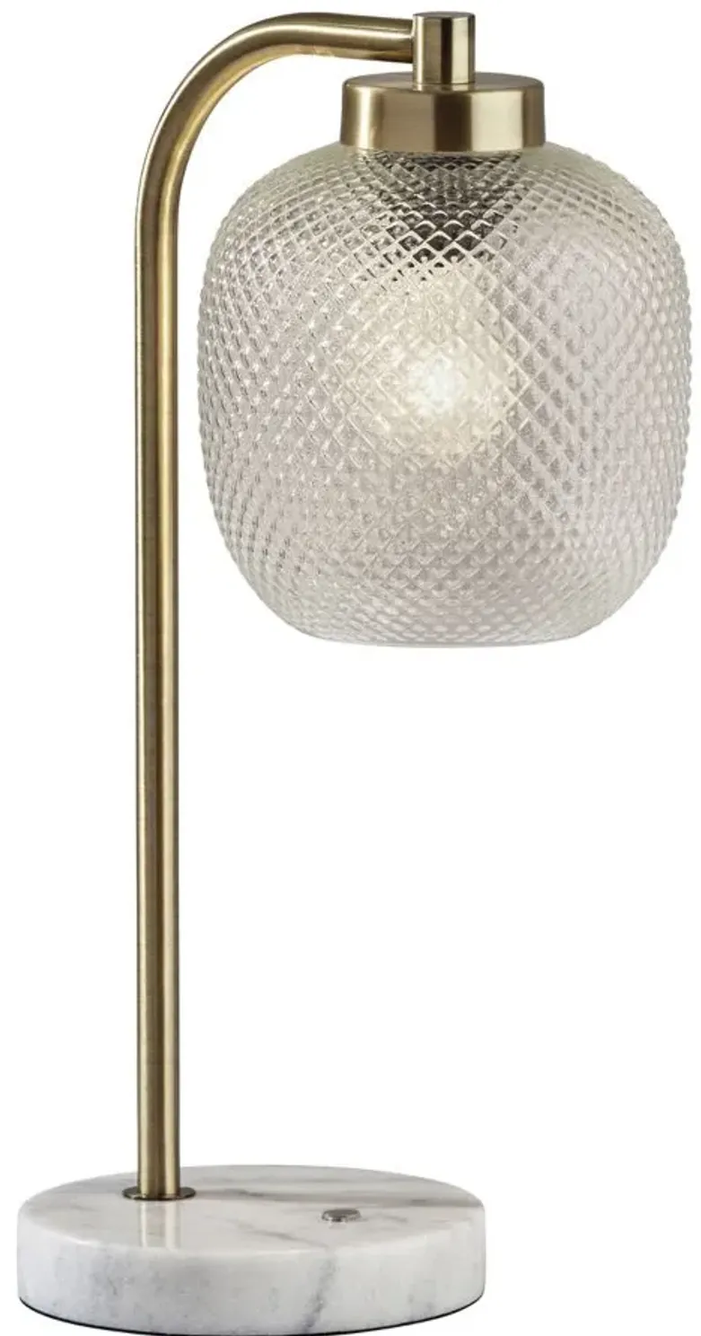 Natasha Brass Table Lamp in Antique Brass by Adesso Inc