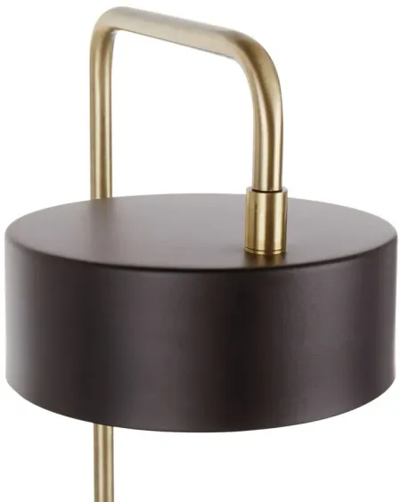 Puck Table Lamp in Black, Gold by Lumisource