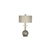 Empress Table Lamp in Brushed Nickel/Brushed Steel by Pacific Coast