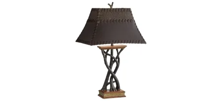Montana Reflection Table Lamp in Dark Fruitwood by Pacific Coast