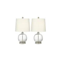Saxby Table Lamp: Set of 2 in Brushed Nickel/Brushed Steel by Pacific Coast