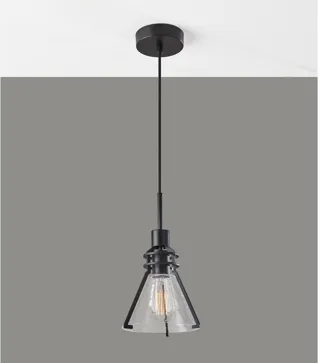 Beckett Pendant Light in Black by Adesso Inc