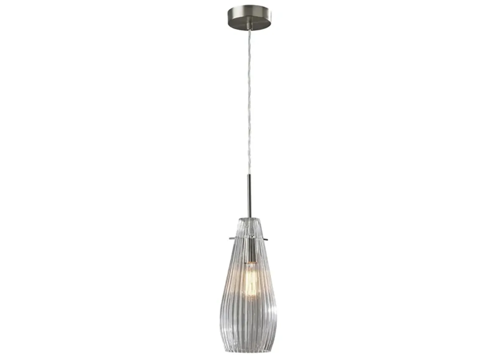 Layla Pendant in Brushed Steel by Adesso Inc