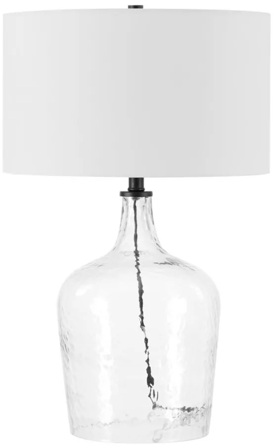 Bosco Table Lamp in Textured Clear Glass/Blackened Bronze by Hudson & Canal