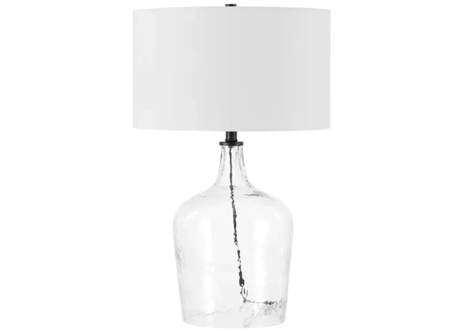 Bosco Table Lamp in Textured Clear Glass/Blackened Bronze by Hudson & Canal