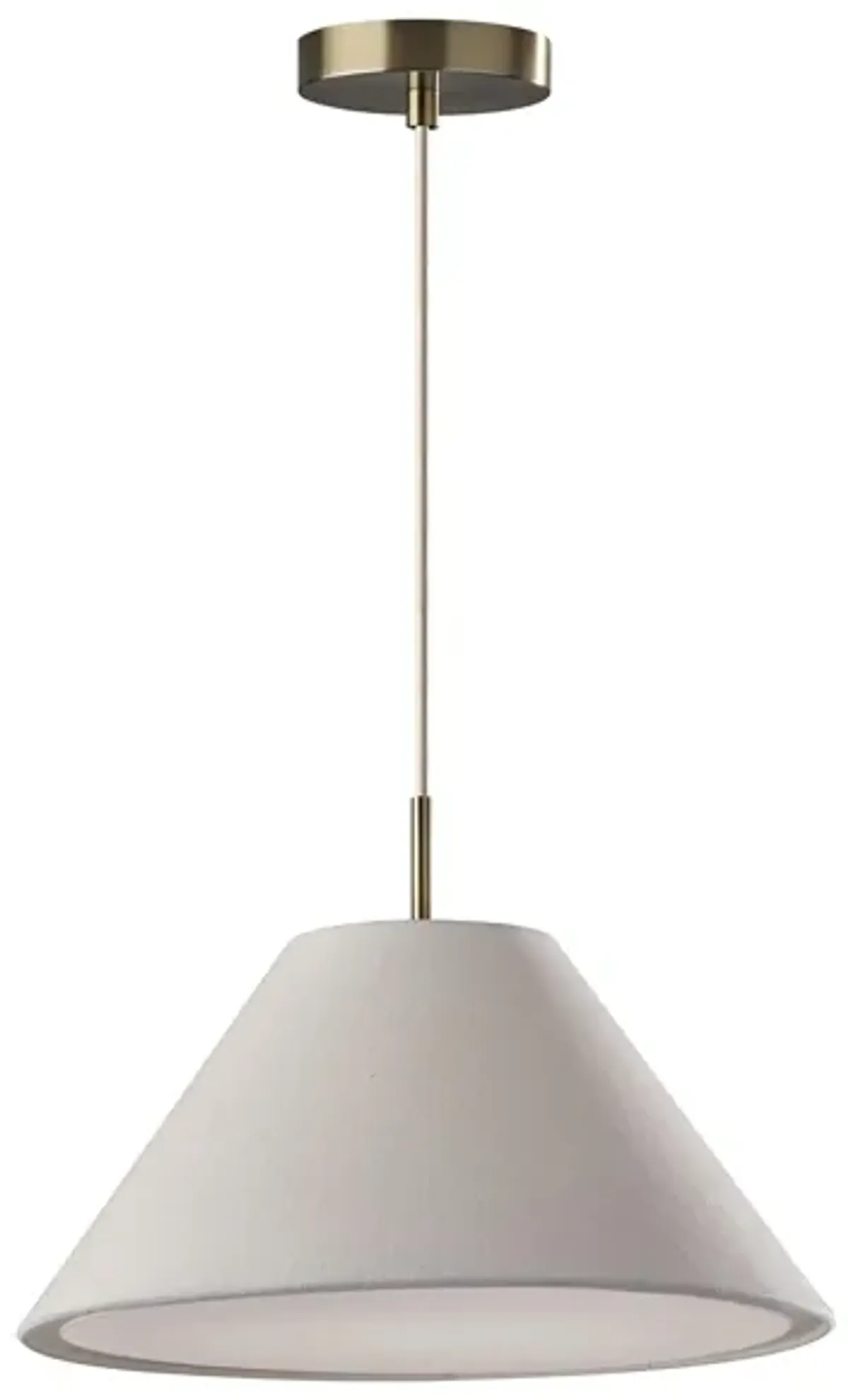 Hadley Pendant Light in White /Antique Brass by Adesso Inc