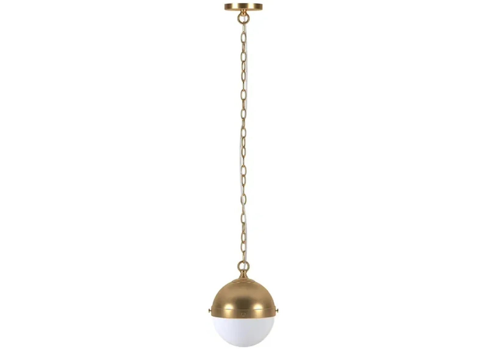 Aurora Pendant in Brass/White Milk by Hudson & Canal