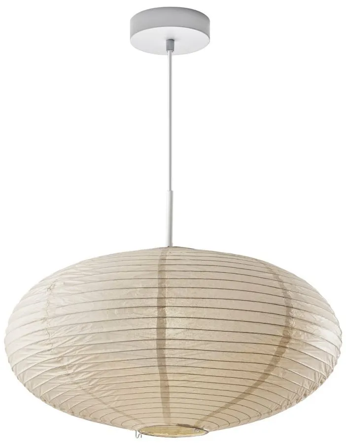 Alana Large Pendant Light in Off-White Paper by Adesso Inc