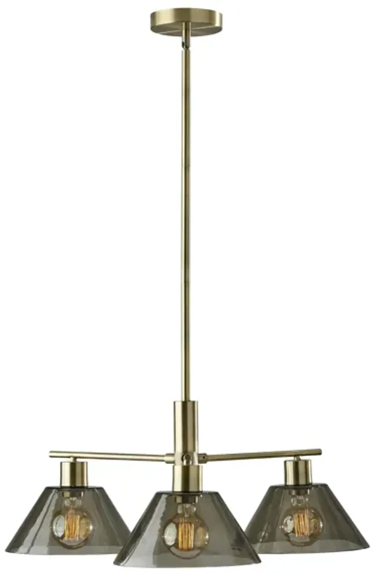 Zoe 3 Light Chandelier in Antique Brass by Adesso Inc