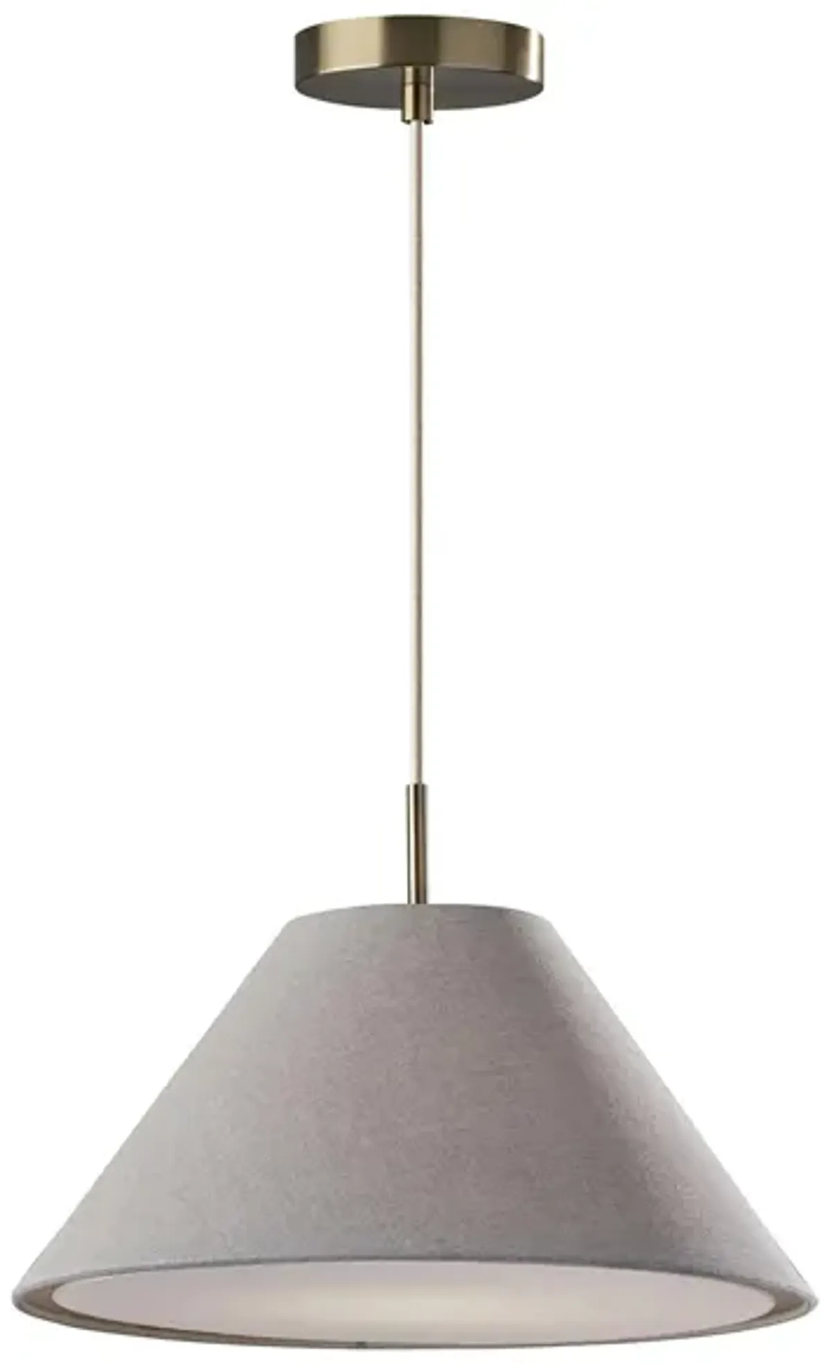 Hadley Pendant Light in Light Gray/Antique Brass by Adesso Inc