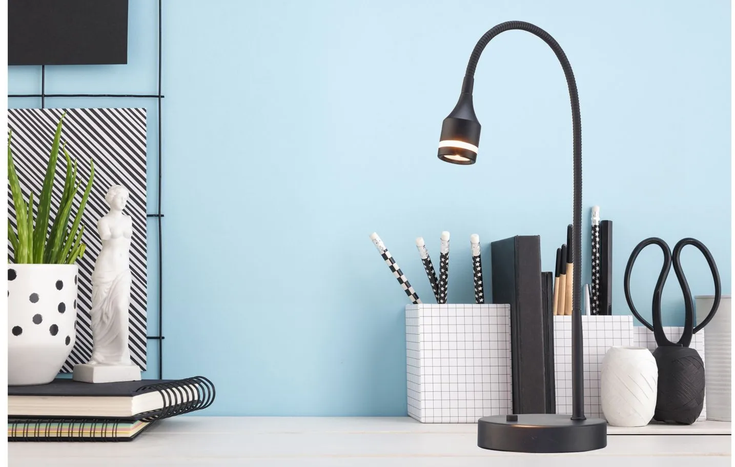 Prospect LED Desk Lamp in Black by Adesso Inc