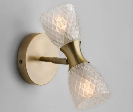 Nina LED Wall Lamp in Antique Brass by Adesso Inc