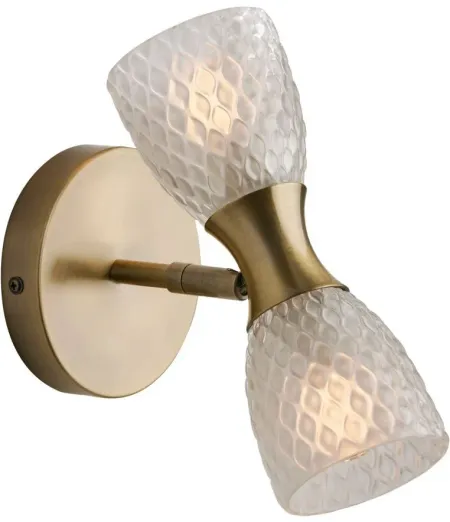 Nina LED Wall Lamp in Antique Brass by Adesso Inc