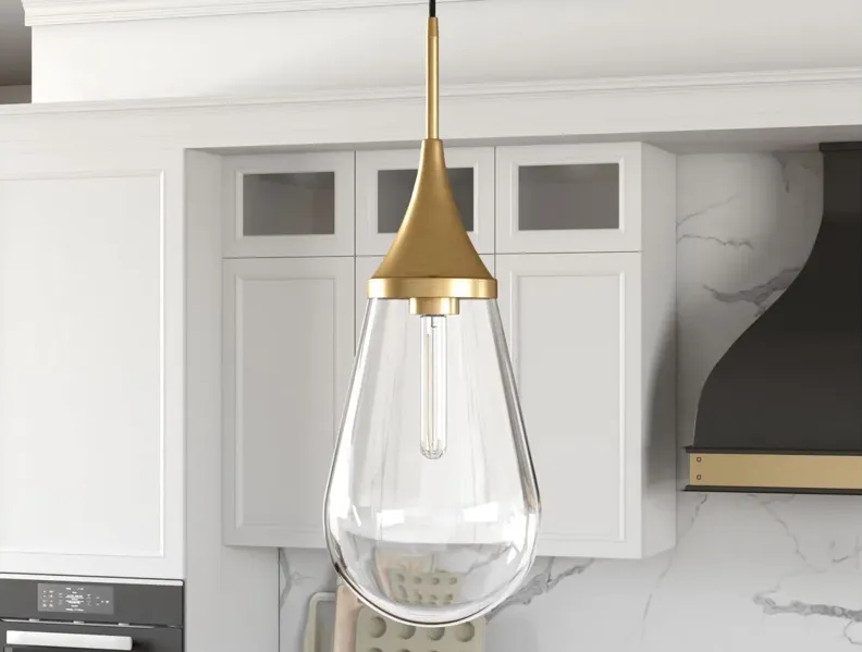 Deepa Pendant in Brass by Hudson & Canal