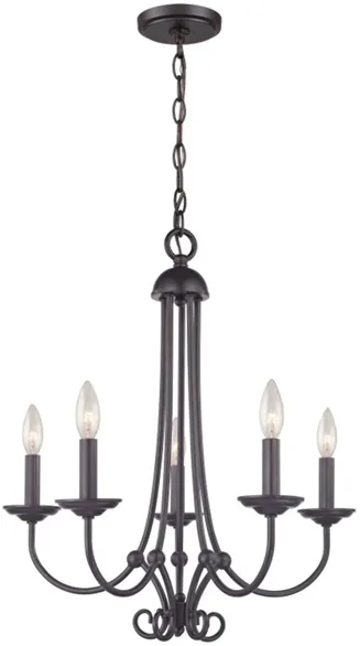 Williamsport 5-Light Chandelier in Oil Rubbed Bronze by Stein World