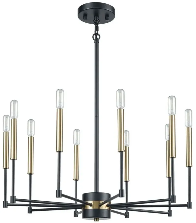 Livingston 10-Light Chandelier in Matte Black by Stein World