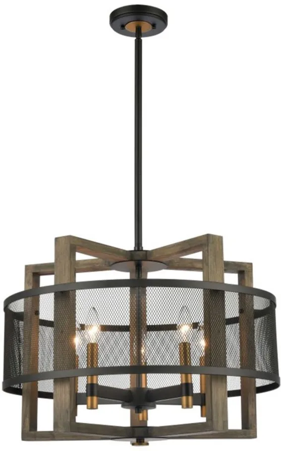 Woodbridge 5-Light Chandelier in Matte Black by Stein World