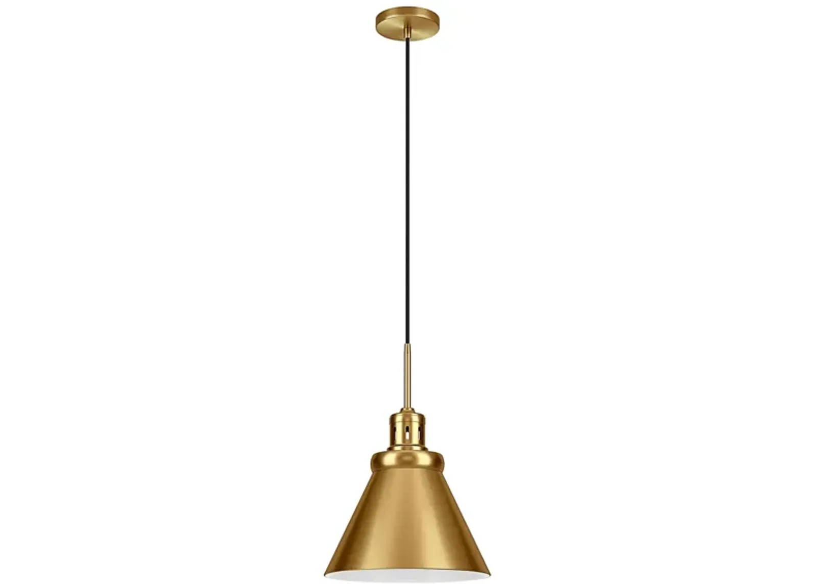 Zeno Pendant in Brushed Brass by Hudson & Canal