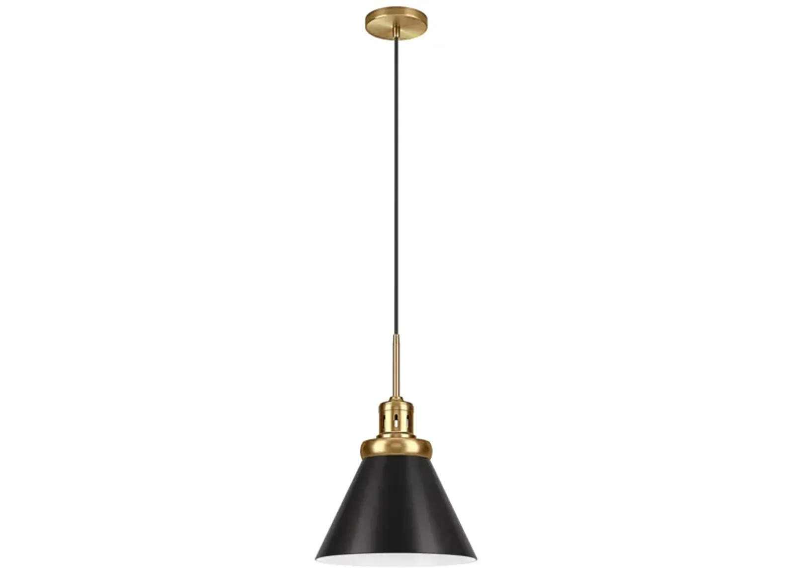 Zeno Pendant in Brushed Brass/Blackened Bronze by Hudson & Canal