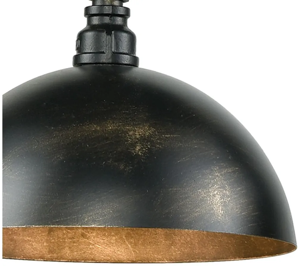 Mulvaney 3-Light Linear Chandelier in Black-Brushed Gold by Stein World