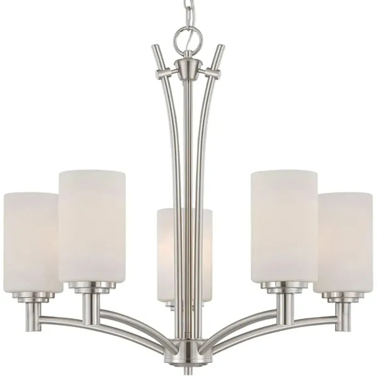 Pittman 5-Light Chandelier in Brushed Nickel by Stein World