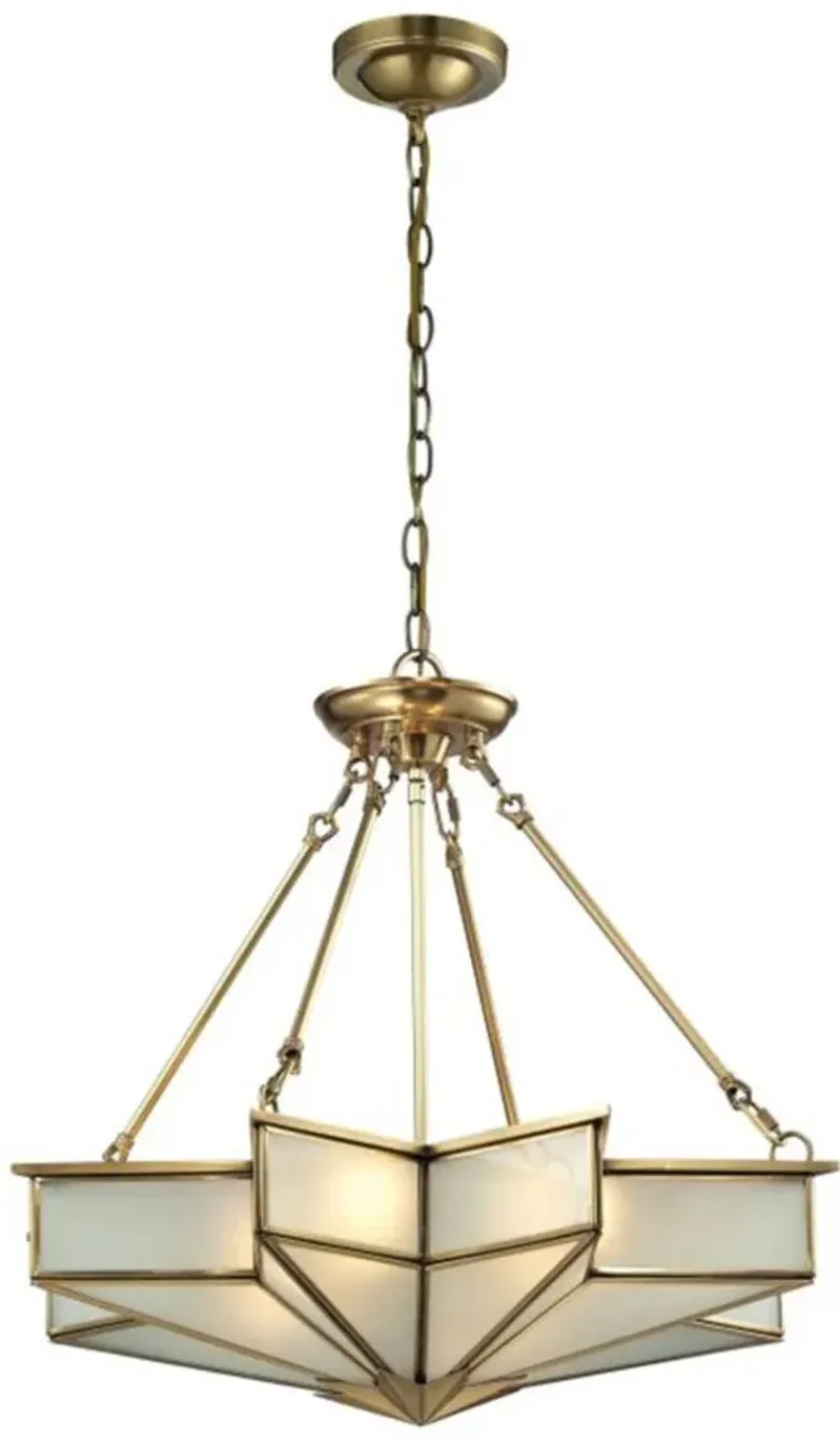 Decostar 4-Light Chandelier in Brushed Brass by Stein World